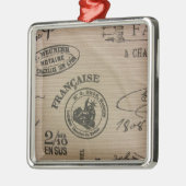 Franse reisstempels metalen ornament (Links)
