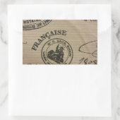 Franse reisstempels rechthoekige sticker (Tas)