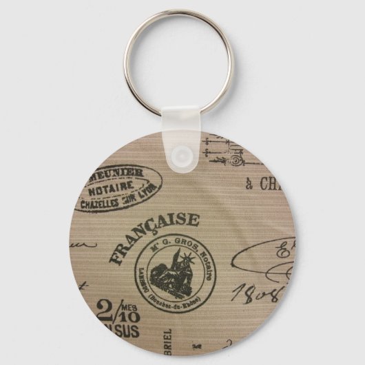 Franse reisstempels sleutelhanger (Voorkant)