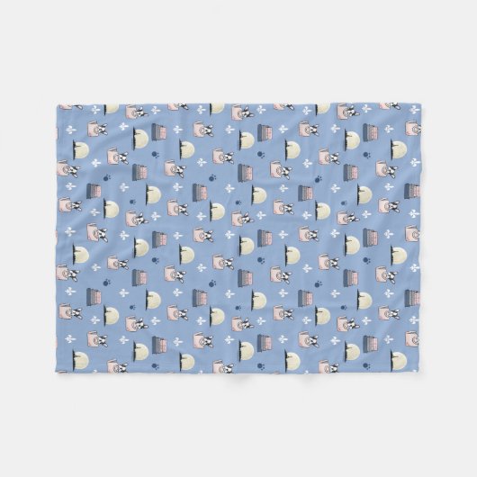 Franse Reizen Fransen KiniArt Fleece Deken (Voorkant (Horizontaal))