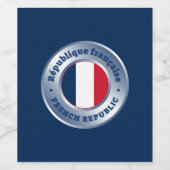 Franse Republiek Wijn Etiket (Enkel label)