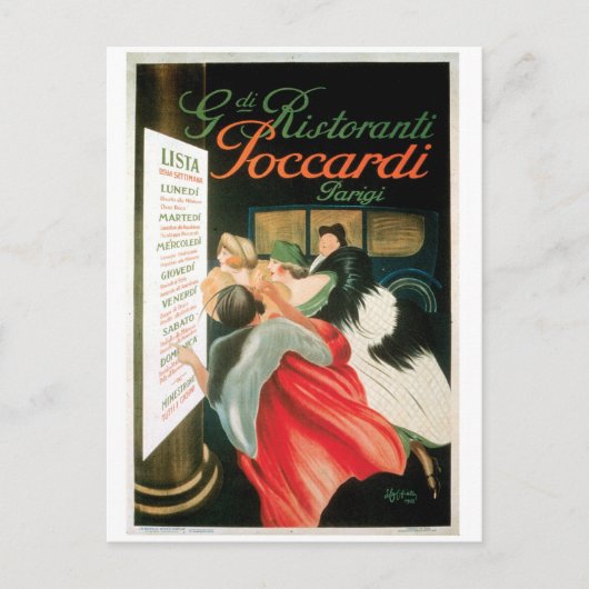 Franse Restaurants  Food and Art Briefkaart (Voorkant)