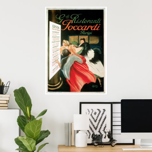 Franse Restaurants  Food and Art Poster (Thuiskantoor)