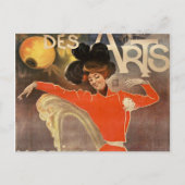 franse retro - kaart " cabaret des arts " (Voorkant)