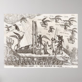 Franse Revolutionaire Cartoon Poster (Voorkant)