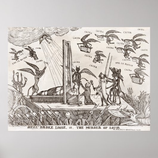 Franse Revolutionaire Cartoon Poster (Voorkant)