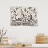 Franse Revolutionaire Cartoon Poster (Keuken)