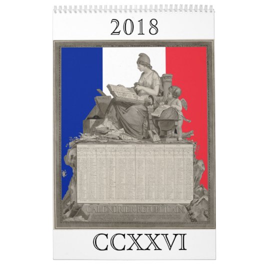 Franse revolutionaire kalender voor 2018 (Hoes)