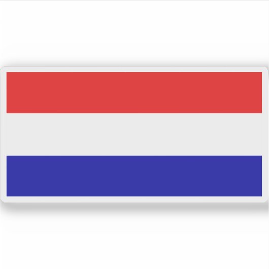 Franse Revolutionaire Vlag (21 januari 1793) Sticker (Voorkant)