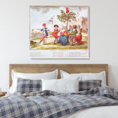 Franse revolutionairen dansen de carmagnole canvas afdruk (Insitu (Slaapkamer))