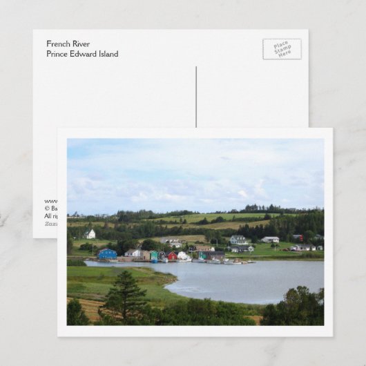 Franse rivier, PEI Briefkaart (Voorkant / Achterkant)