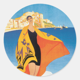  Franse Rivièra Afbeelding Ronde Sticker