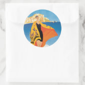  Franse Rivièra Afbeelding Ronde Sticker (Tas)