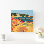 -Franse Riviera Beach Square Walllock Vierkante Klok (Huis)