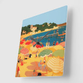 -Franse Riviera Beach Square Walllock Vierkante Klok (Hoek)
