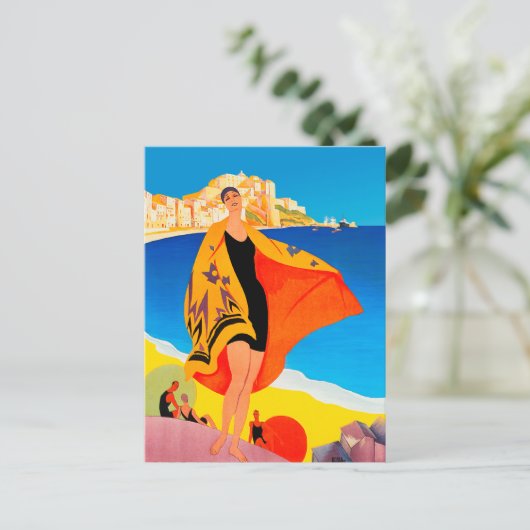 "Franse Rivièra" Briefkaart (Staand voorkant)