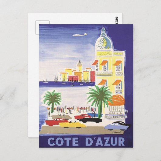 Franse riviera briefkaart (Voorkant / Achterkant)