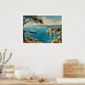 Franse Riviera, Frankrijk Art Deco Poster (Keuken)