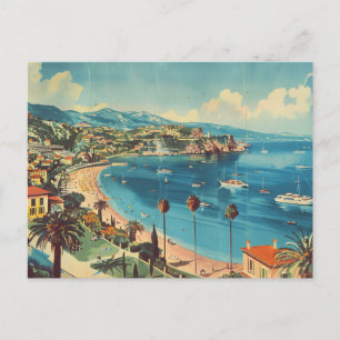 Franse Riviera, Frankrijk Art Deco Reizen Briefkaart
