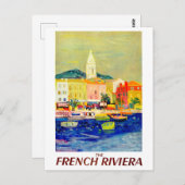 Franse riviera, Frankrijk, schilderij, kunst,  Briefkaart (Voorkant / Achterkant)