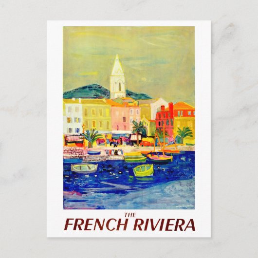 Franse riviera, Frankrijk, schilderij, kunst,  Briefkaart (Voorkant)