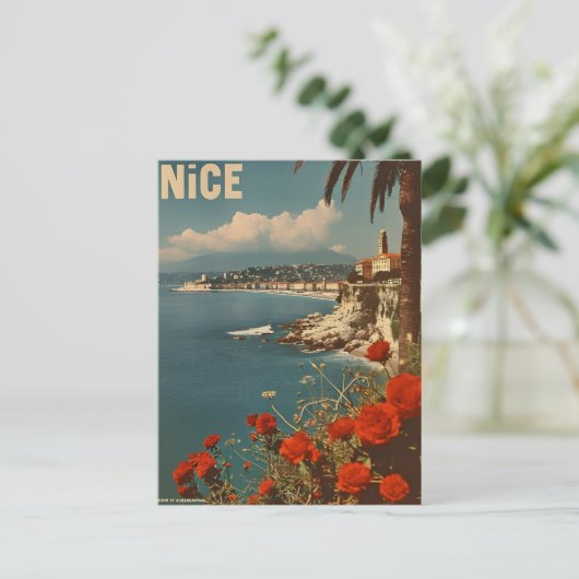  Franse Rivièra Nice Coast Briefkaart (Staand voorkant)