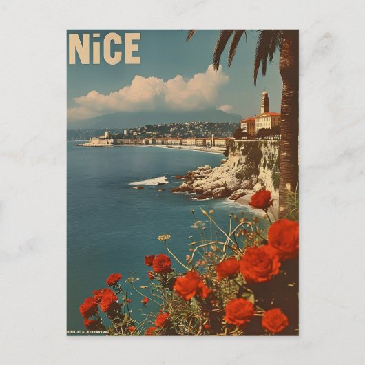  Franse Rivièra Nice Coast Briefkaart (Voorkant)
