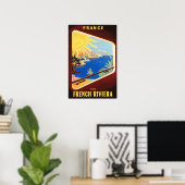 Franse Rivièra Poster (Thuiskantoor)