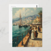 Franse Riviera Promenade:  Briefkaart (Voorkant / Achterkant)