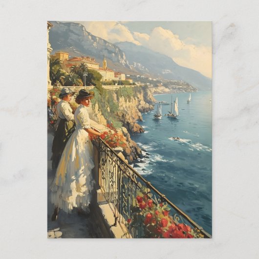 Franse Riviera Promenade: Briefkaart (Voorkant)