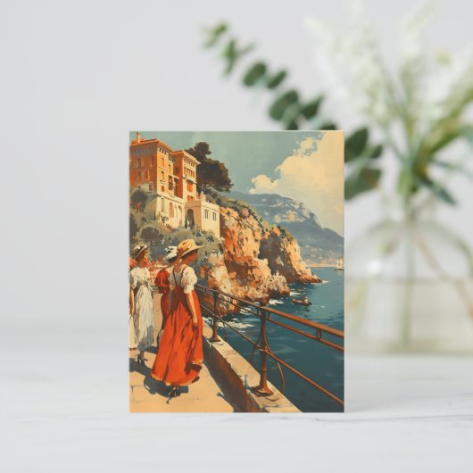 Franse Riviera Promenade:  Briefkaart (Staand voorkant)