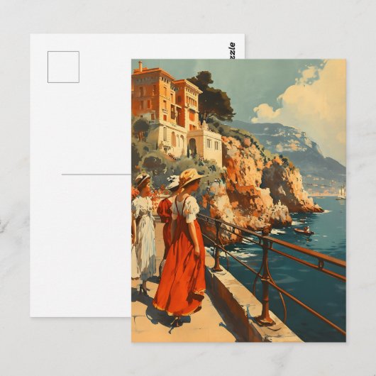 Franse Riviera Promenade: Briefkaart (Voorkant / Achterkant)