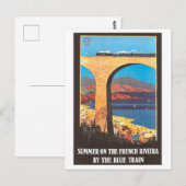 Franse Riviera Reisposter Briefkaart (Voorkant / Achterkant)