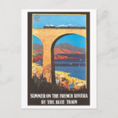 Franse Riviera Reisposter Briefkaart (Voorkant)
