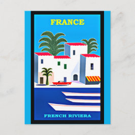 Franse Riviera Reisposter Briefkaart