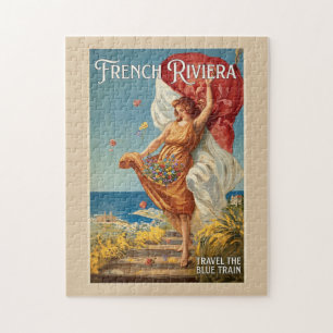 Franse Rivièra Reisposter Legpuzzel