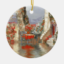 Franse Riviera Scenery Keramisch Ornament
