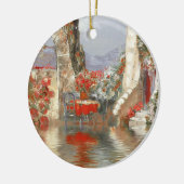 Franse Riviera Scenery Keramisch Ornament (Links)