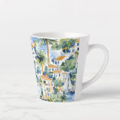 Franse Riviera Tropische Palmbomen Latte Mok (Rechts)