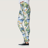 Franse Rivièra Tropische Palmbomen Leggings (Links)
