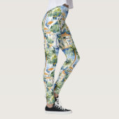 Franse Rivièra Tropische Palmbomen Leggings (Rechts)