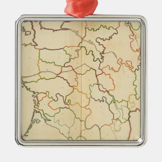 Franse rivierlijn metalen ornament (Voorkant)
