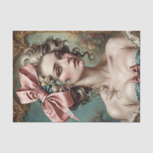 Franse rococo dame met boog 1 decoupage papier