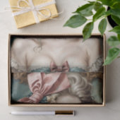 Franse rococo dame met boog 1 decoupage papier (Geschenk)