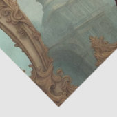 Franse rococo dame met boog 2 decoupage papier (Detail)