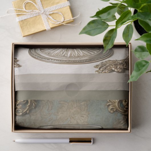 Franse Rococo Parijse Champagne Glas Decoupage Tissuepapier (Geschenk)