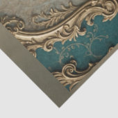 Franse Rococo Parijse Champagne Glas Decoupage Tissuepapier (Detail)