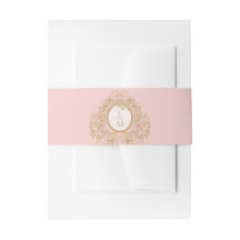 Franse Rococo Roos Monogram Huwelijk