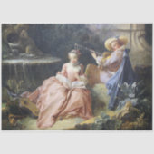 Franse  Rococo schilderij Decoupage Tissuepapier (Voorkant)