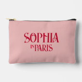 Franse rode aangepaste naam in Parijs Dusty Pink Etui (Voorkant)